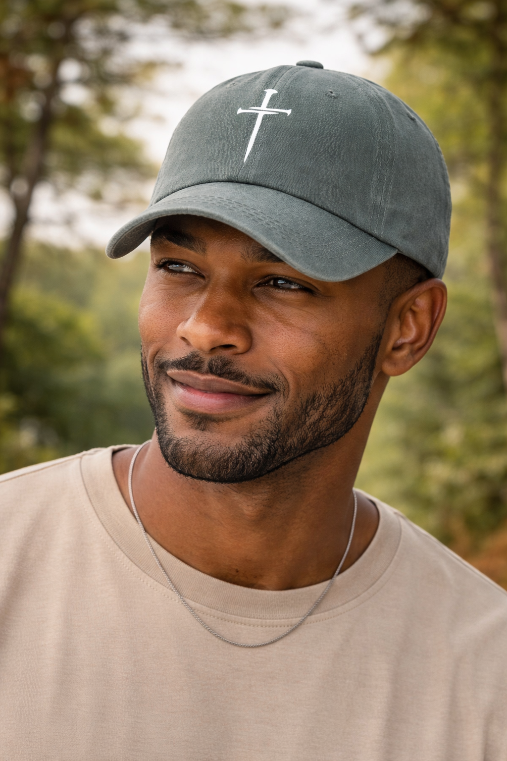 Vintage Washed Cross Baseball Cap, Iron-On Cross, Faith Hat, Distressed Dad Style