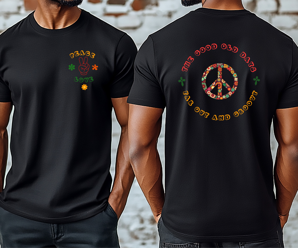 Peace Sign Tee — Floral Peace Symbol T-Shirt, Mickey Peace Sign