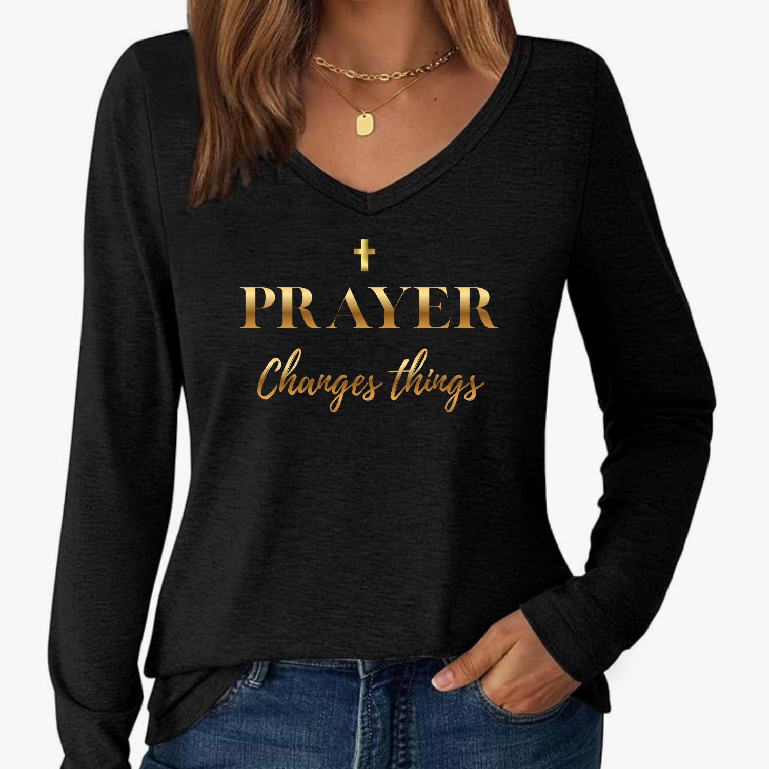 Prayer Changes Things Long Sleeve/Short Sleeve Tee,